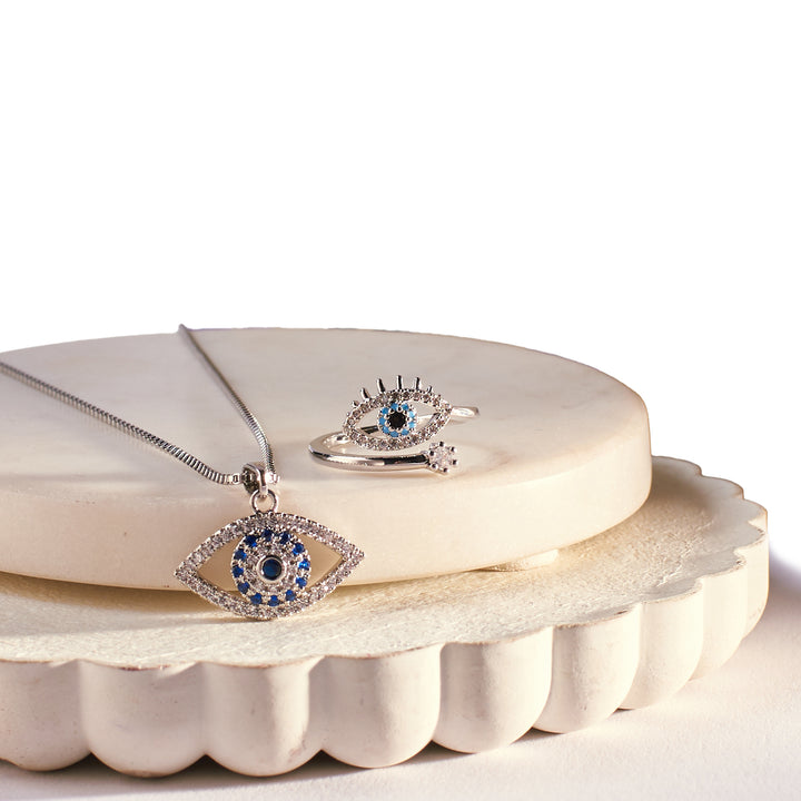 Silver Evil-Eye Box For Her