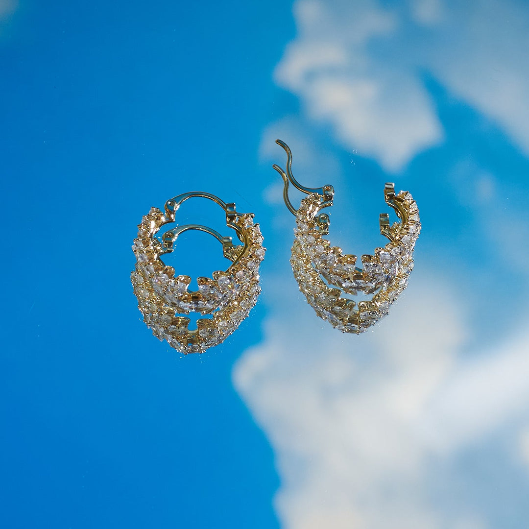 Eclat Chic Earrings - Golden - Salty Accessories
