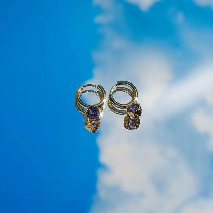 Blush Purple Diamond Earrings