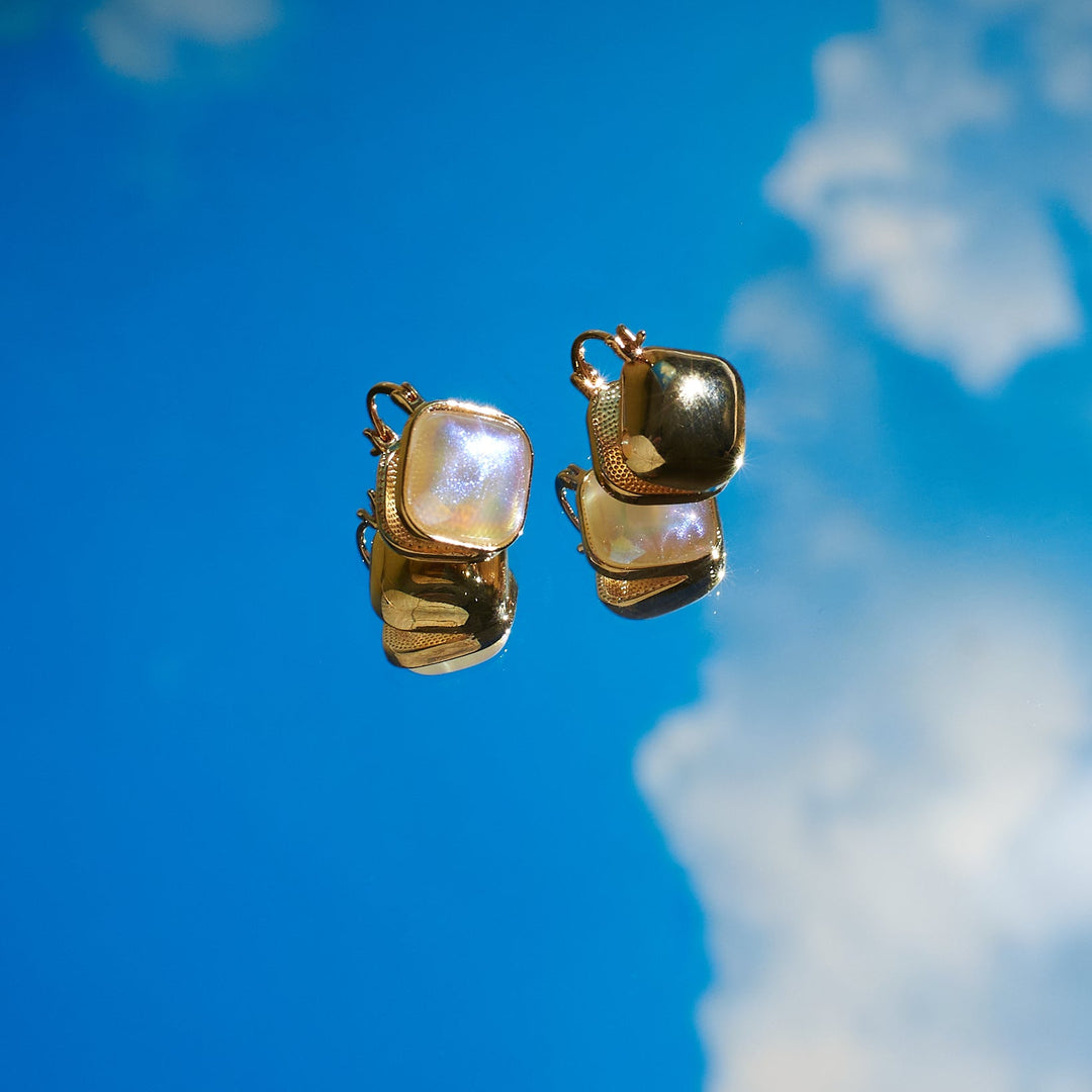 Crystal Mirage Pearl Earrings