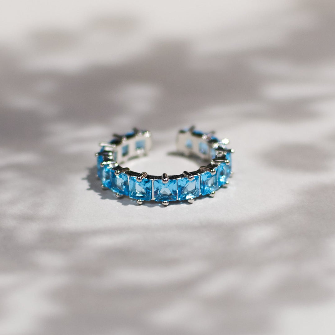 Cyan Tennis Ring - Salty Accessories