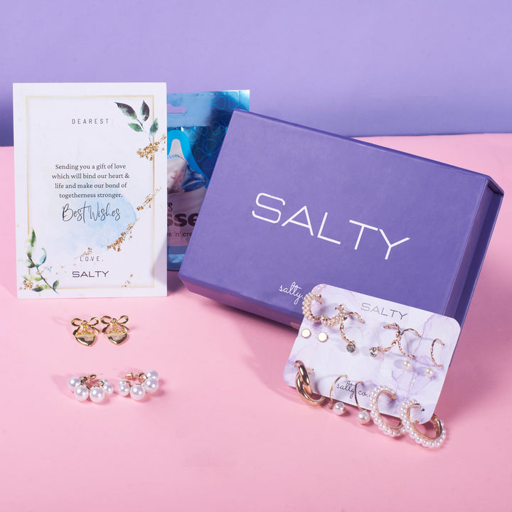 Luxury Jewellery Set Gift Hamper for Her with Personalised Card