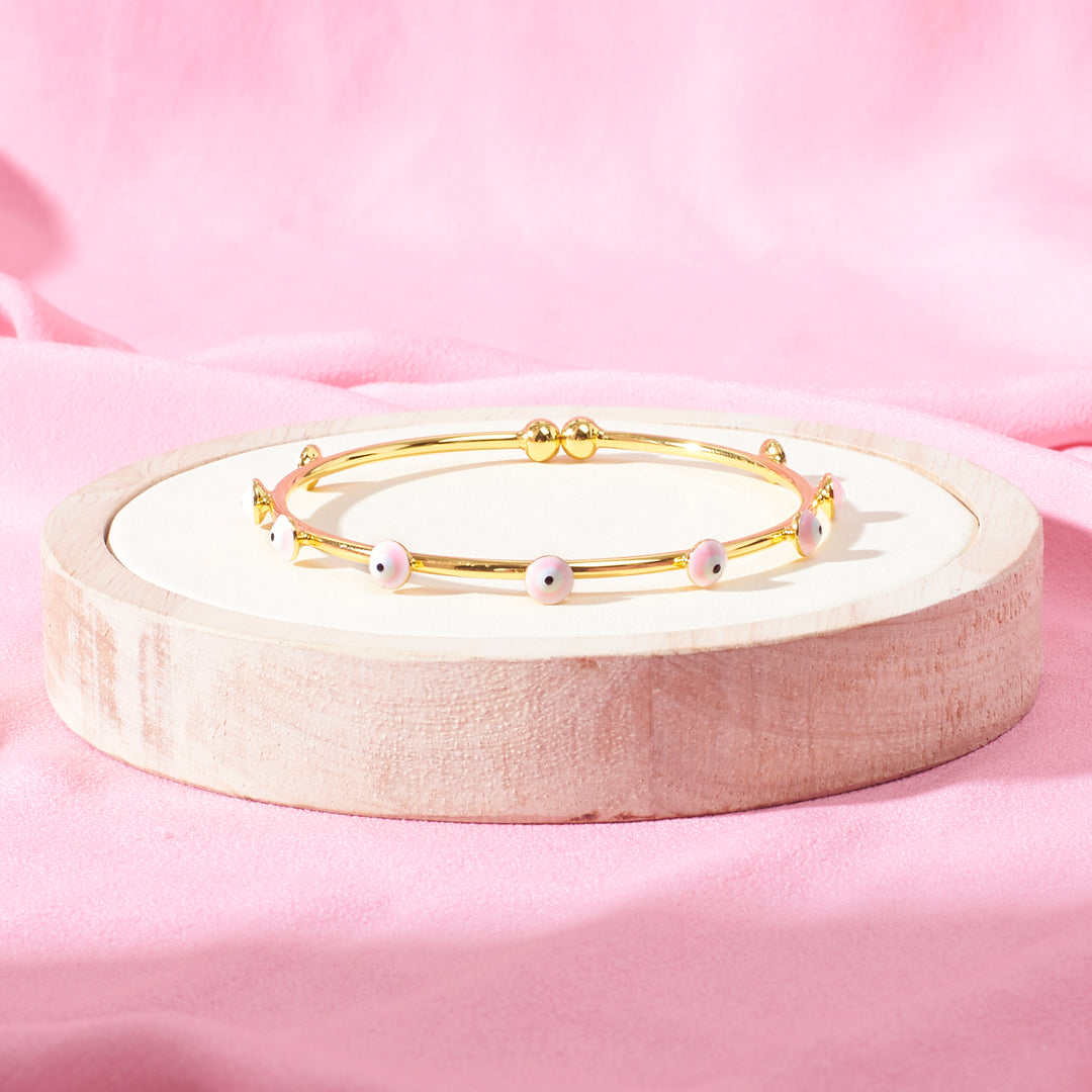 Traditional Pink Evil Eye Bangle