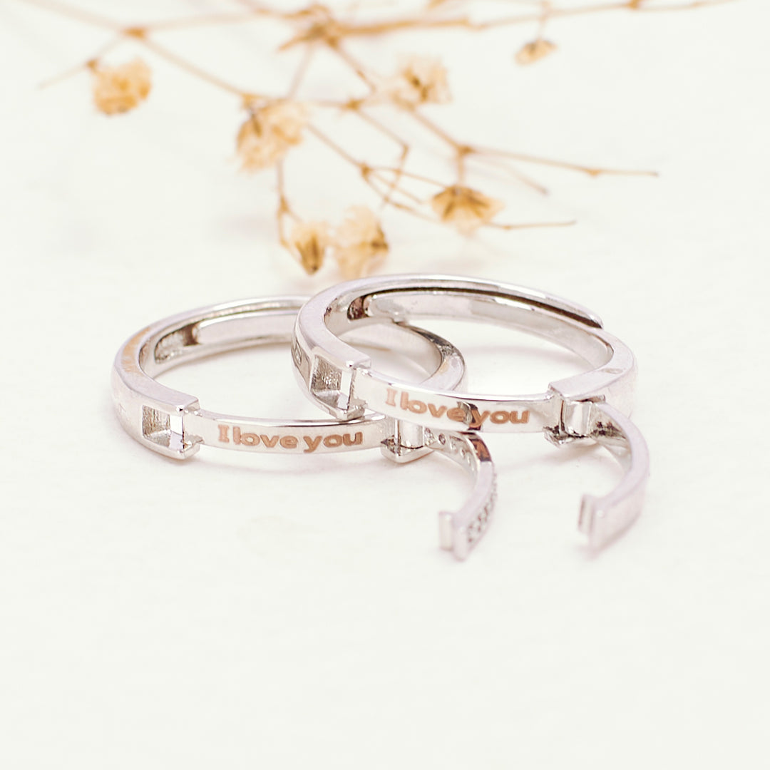 ILY Coded Couple Ring