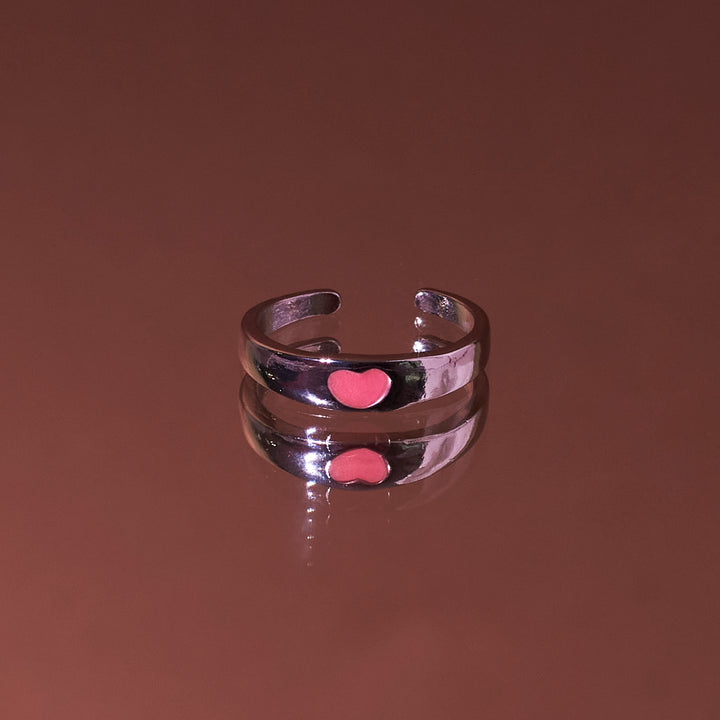 Glow in the Dark Pink Heart Ring