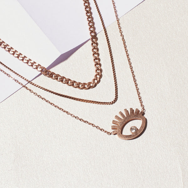 Gold Evil Eye Layered Necklace