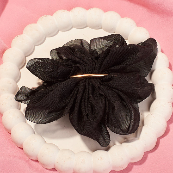 Midnight Ruffle Hair Pin