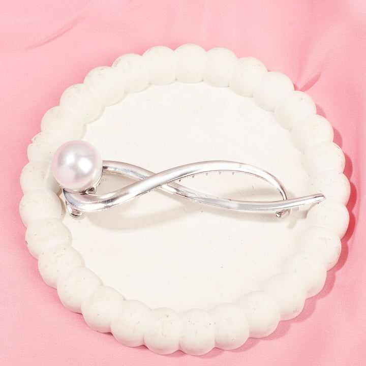 Ivory Drop Silver Clip