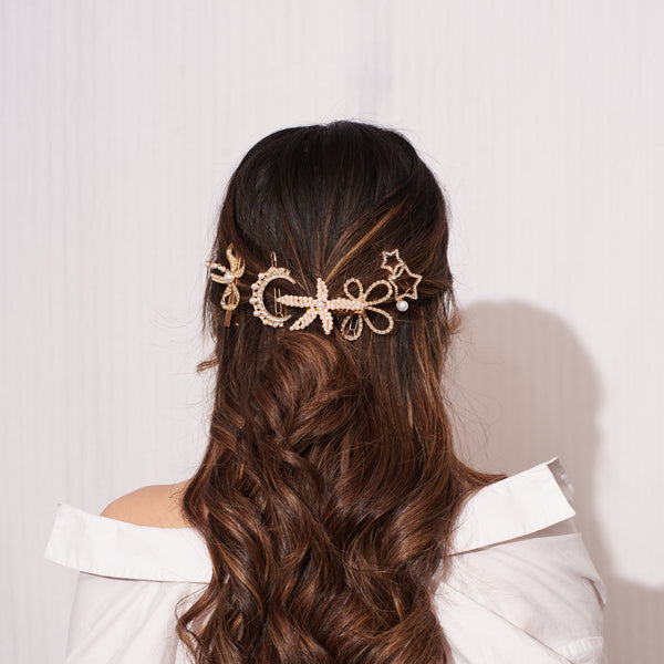 Set of 5 Love Affair Hair Pins