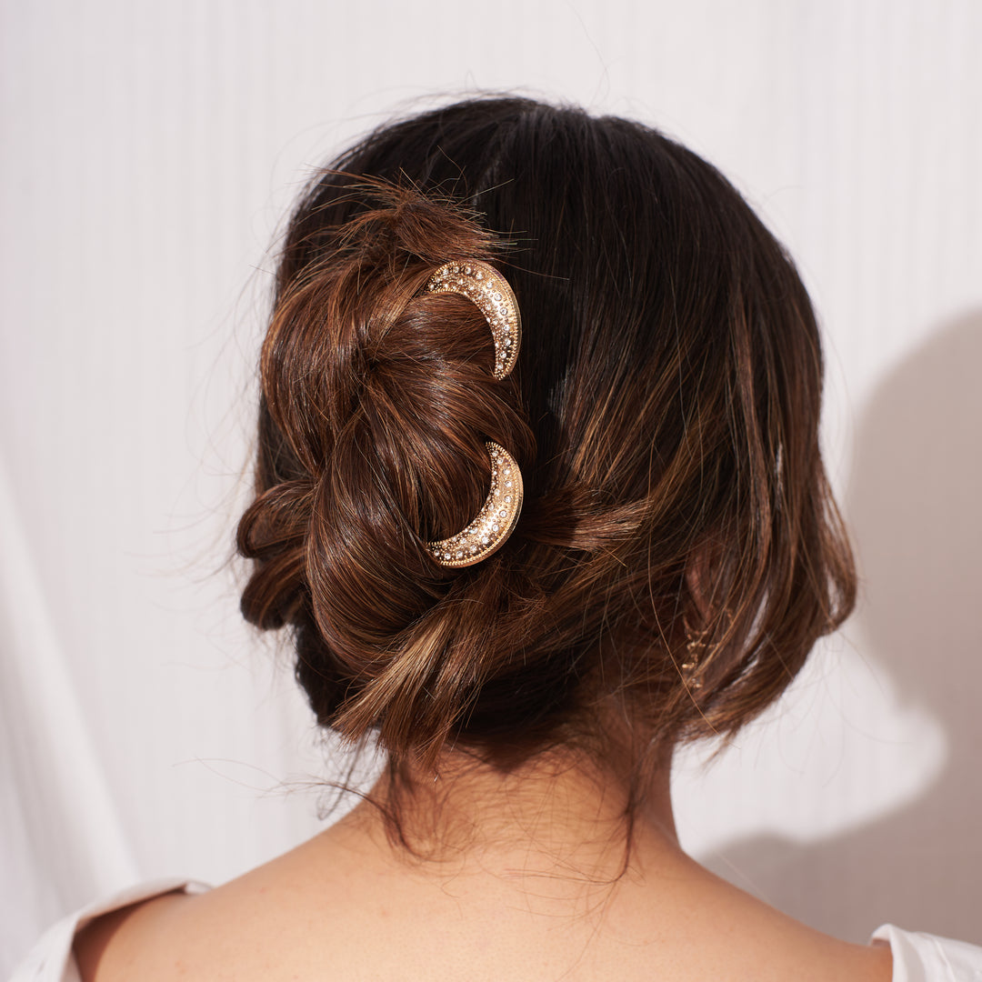 Sparkling moon Bun Pin