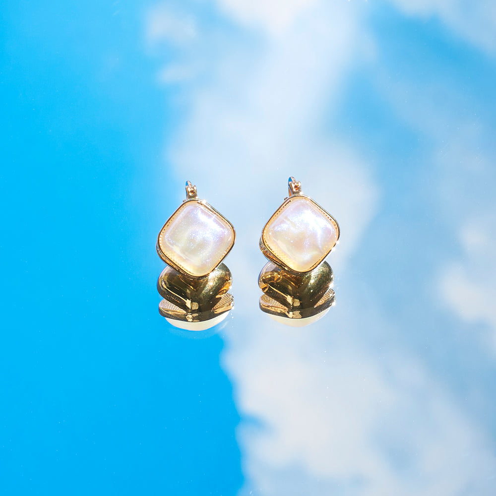 Crystal Mirage Pearl Earrings Salty