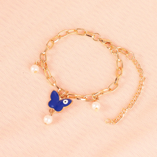 Butterfly Painted Evil Eye Bracelet