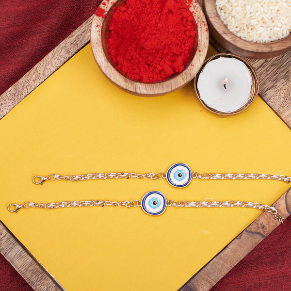 Set of 2 Suraksha Evil-Eye Painted Rakhi