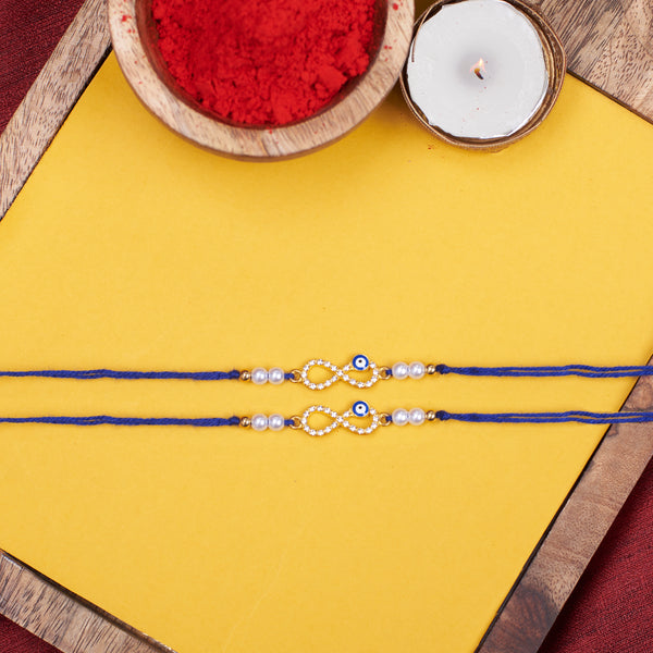 Set of 2 Infinity Evil Eye Rakhi