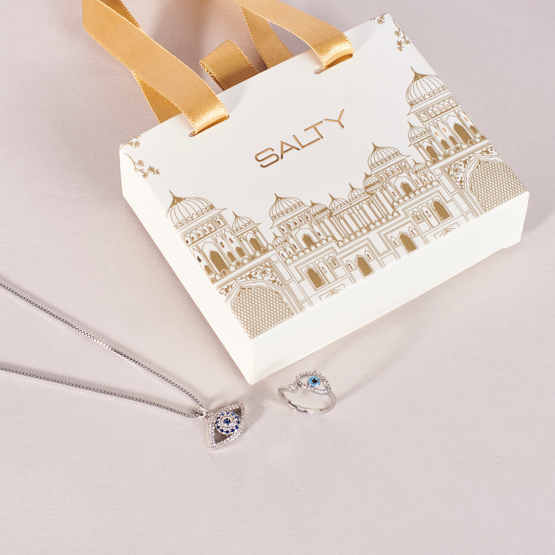 Silver Evil-Eye Box For Her