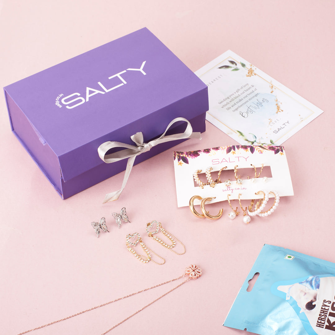 Luxury Jewellery Set Gift Box for Her with Personalised Card
