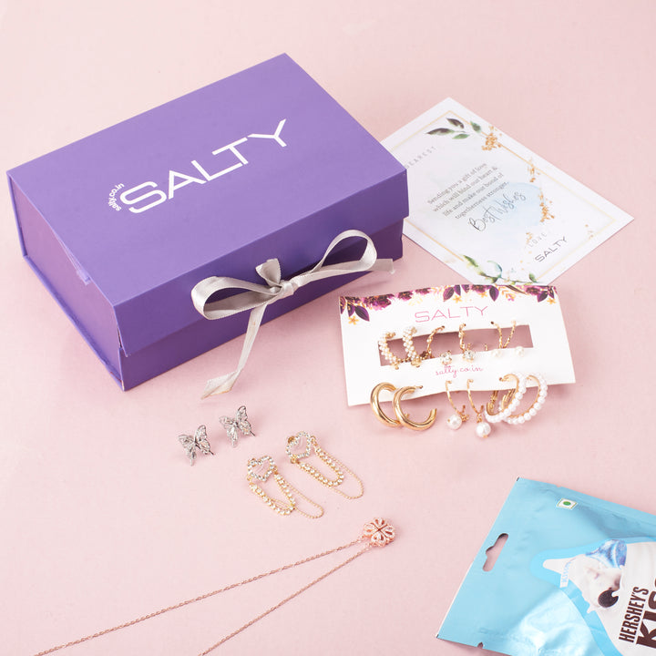 Luxury Jewellery Set Gift Box for Her with Personalised Card