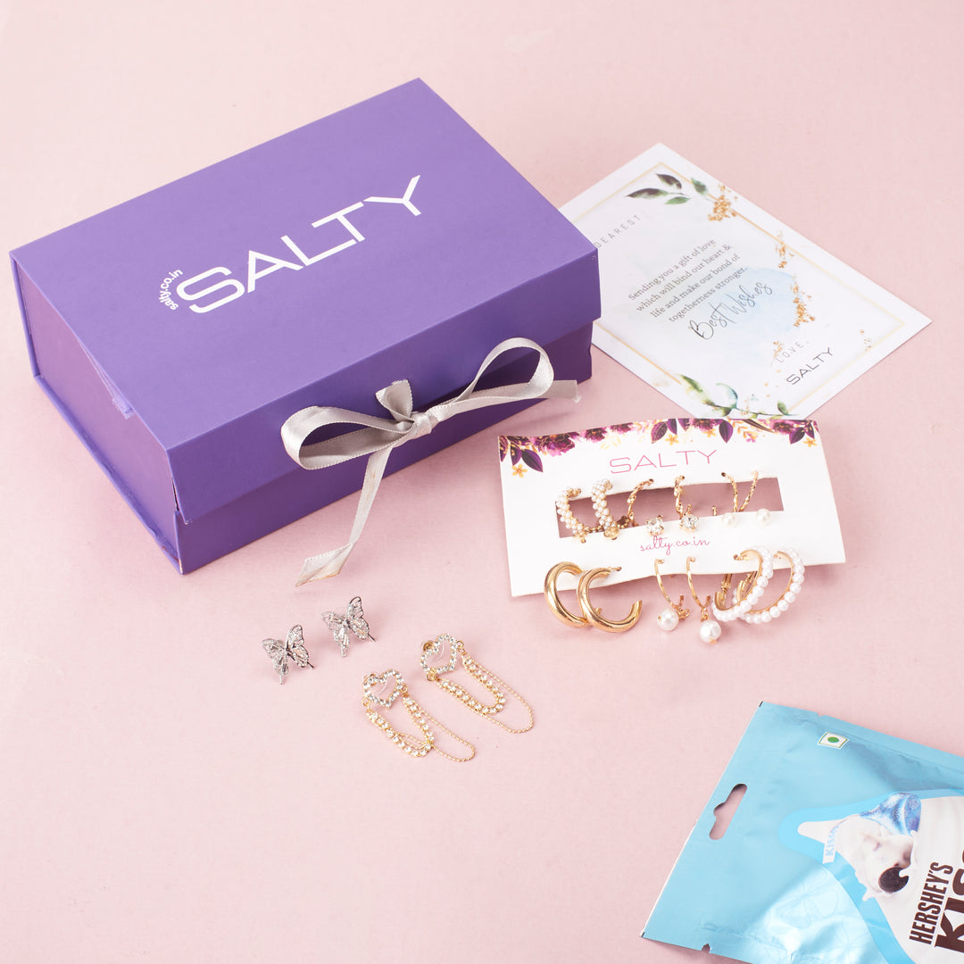 Luxury Jewellery Set Gift Box for Her with Personalised Card