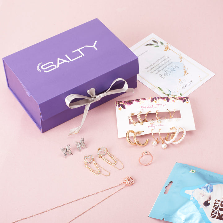 Luxury Jewellery Set Gift Box for Her with Personalised Card