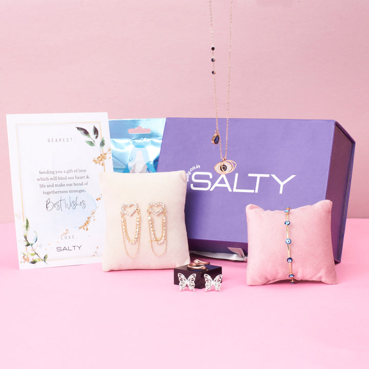 Luxury Jewellery Set Gift Hamper for Her with Personalised Card