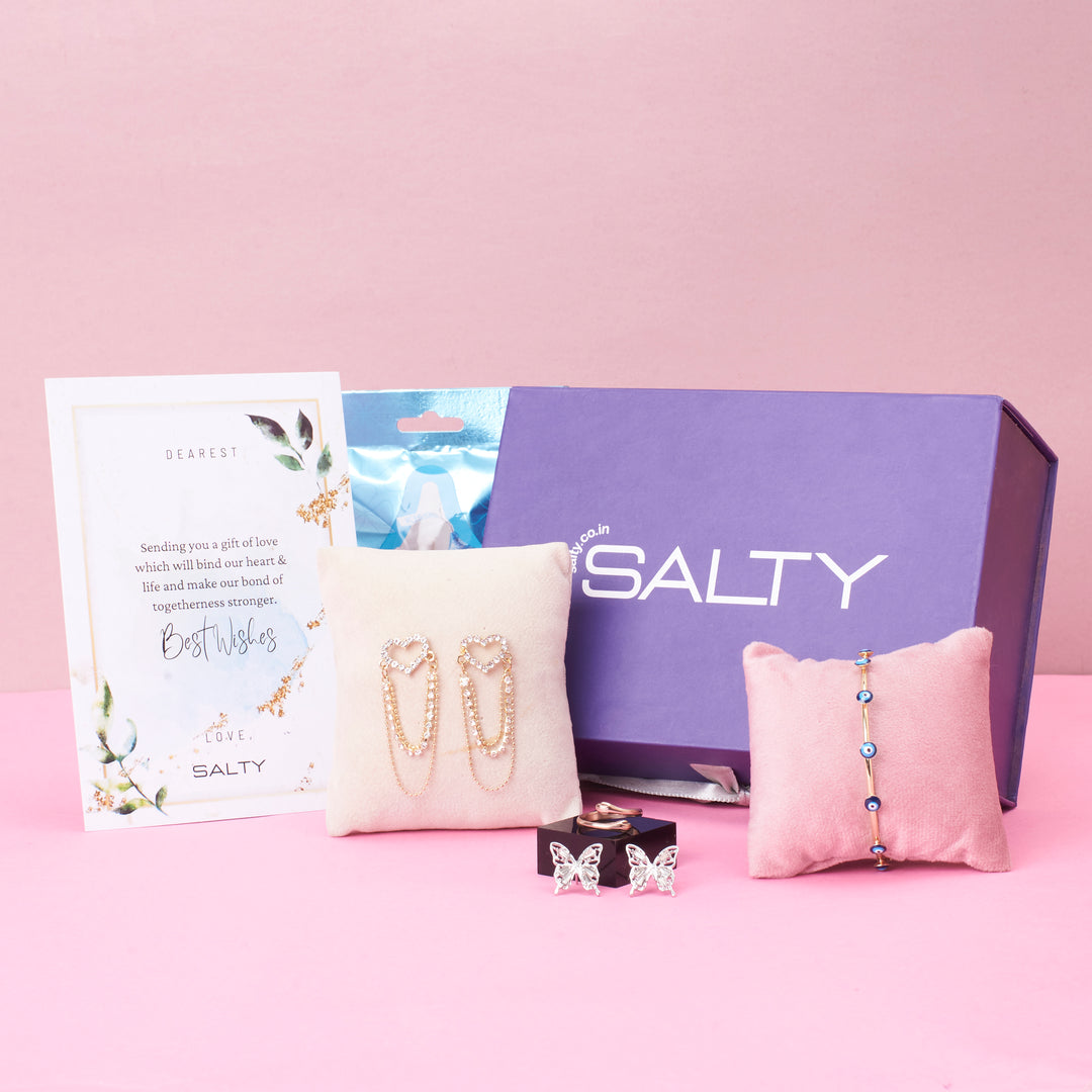 Luxury Jewellery Set Gift Hamper for Her with Personalised Card