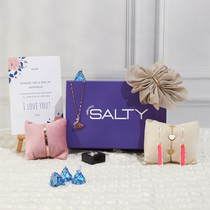 Lavish Lavender Birthday Jewellery Gift Box for Her