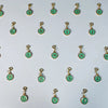 Salty Personalised Charm Bracelet With Green Alphabet , Tassel and Manifestation Stone | Salty
