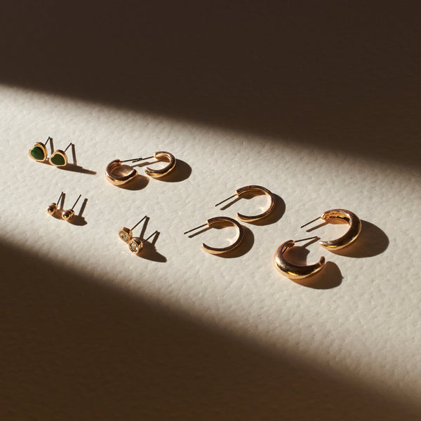 Set Of 6 Subtle Huggies Earring Set