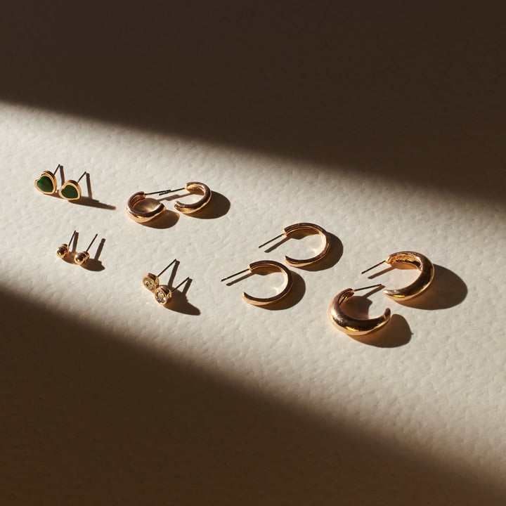Set Of 6 Subtle Huggies Earring Set