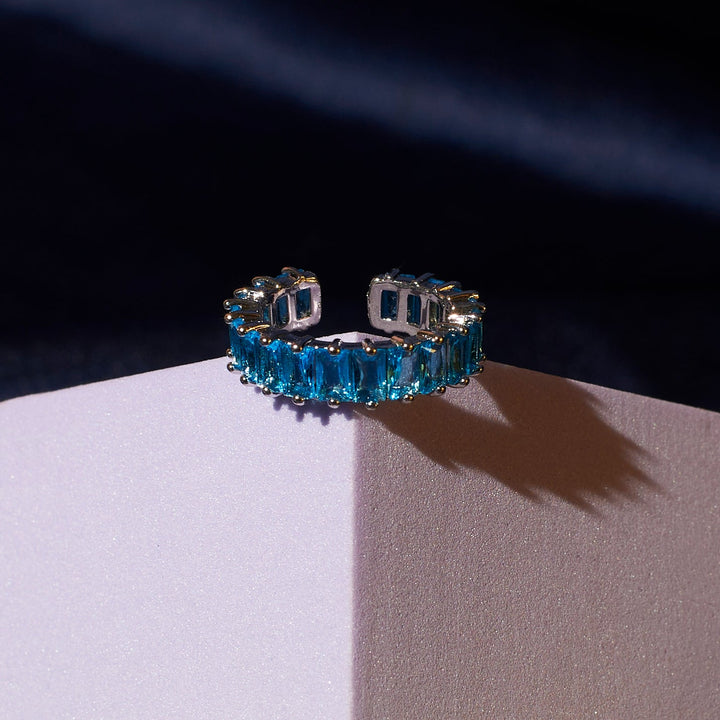 Cyan Tennis Ring - Salty Accessories
