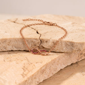 Forever Linked Infinity Red Bracelet