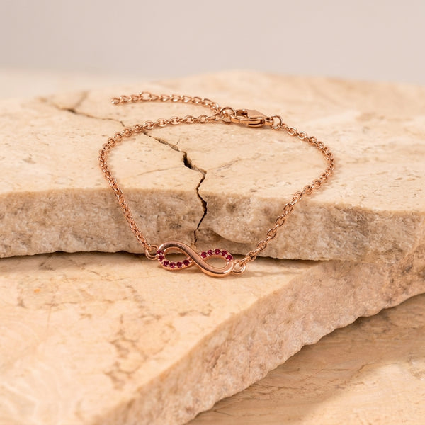 Forever Linked Infinity Red Bracelet