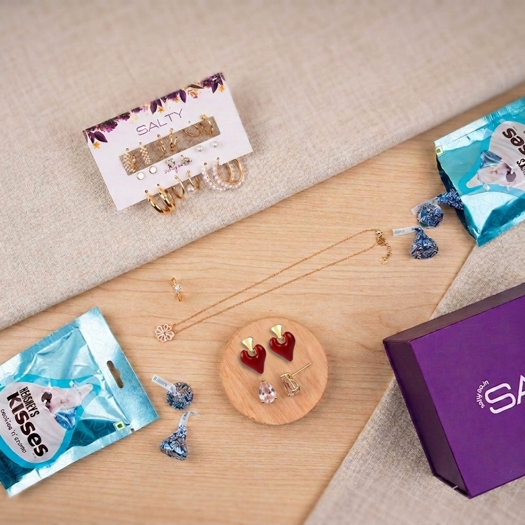 Luxury Jewellery Set Gift Hamper for Her with Personalised Card