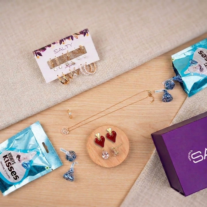 Luxury Jewellery Set Gift Hamper for Her with Personalised Card