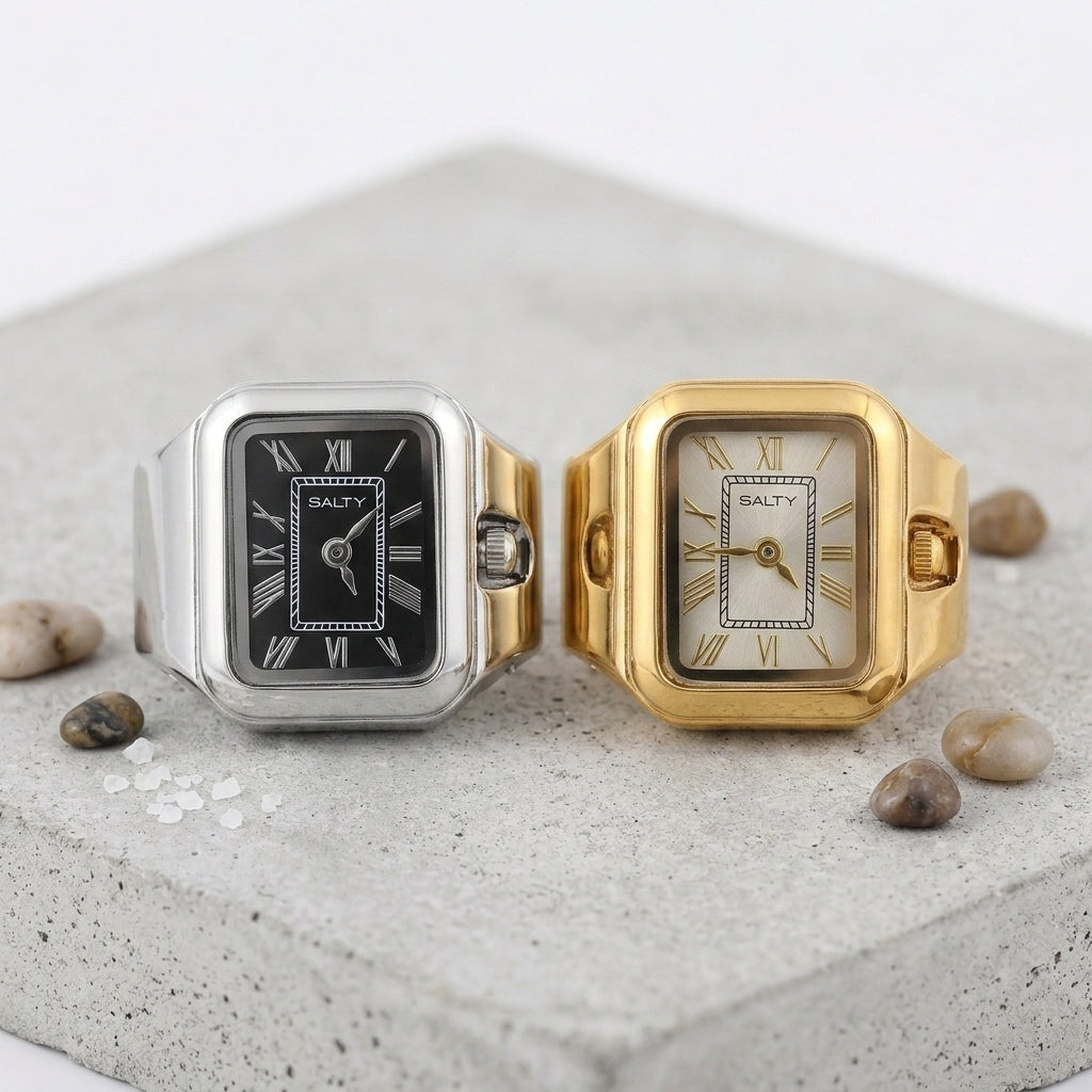 Mr. Perfectionist and Lady Boss Watch Rings for Couple | Salty
