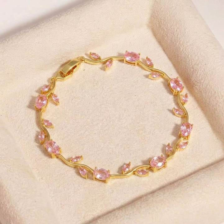Crystal Vine Bracelet - Pink | Salty