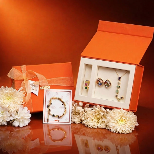 Luxury Signature Sparkle Rakhi Gift Box for Sister