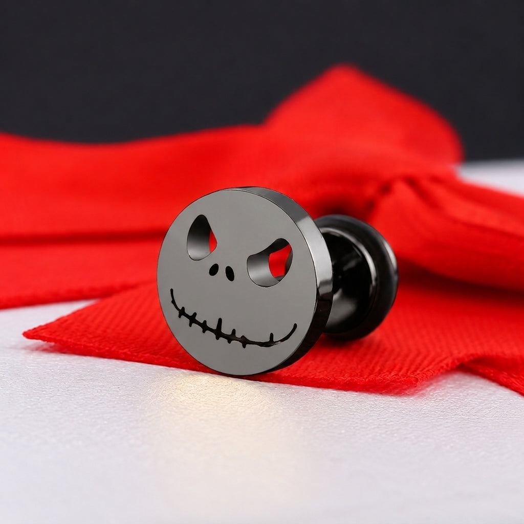 The Pumpkin King Stud Earrings - Black