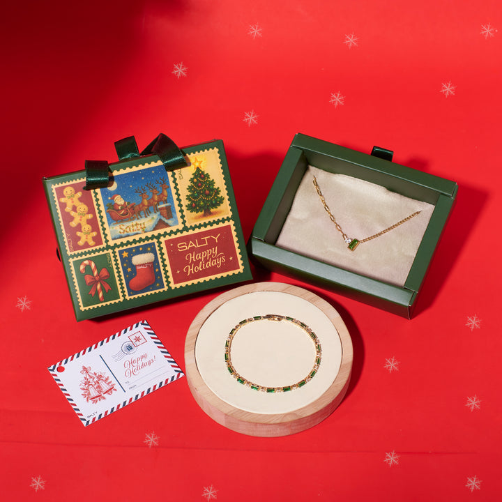 Secret Santa Christmas Emerald Cheer Box for Women