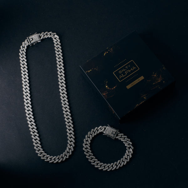 Vandal Silver Necklace and Bracelet Set