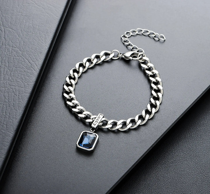 Sapphire Crest Chain Bracelet | Salty
