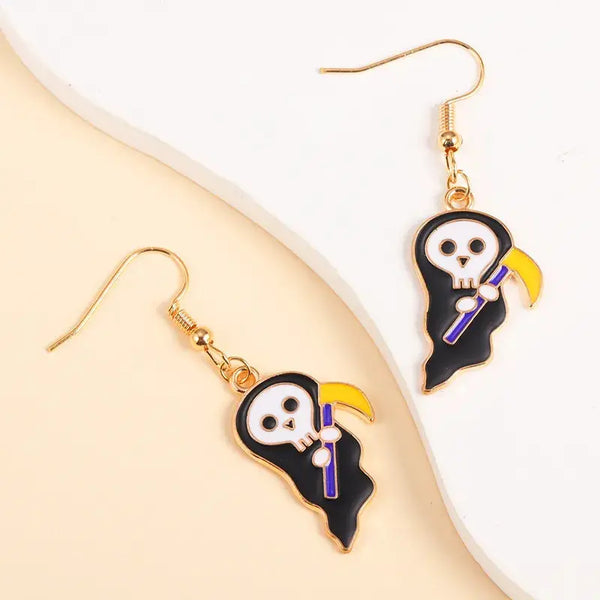 Satan Coming Black Earrings