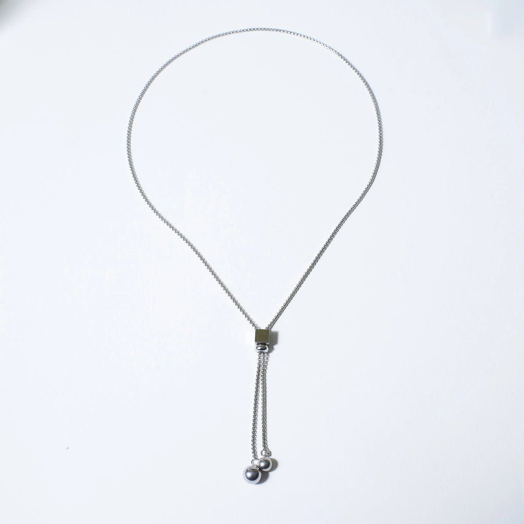 Satin Silver Tassel Chain - Salty Accessories