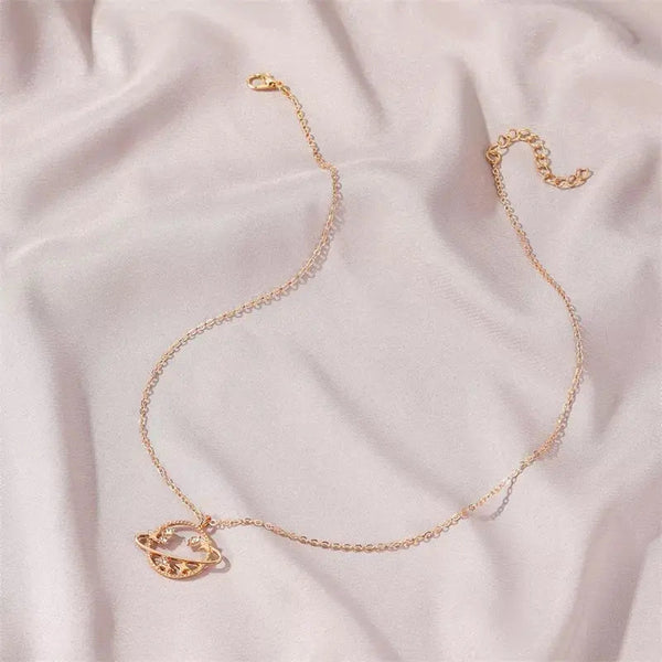 Saturn And Stars Necklace