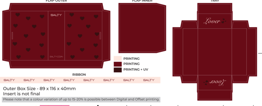 Dark Red Ribbon Book Box