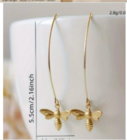 Flutter Bee Drop Earrings