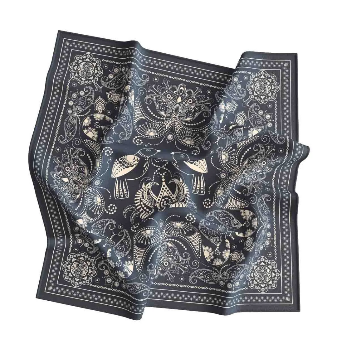 Midnight Paisley Royale Scarf