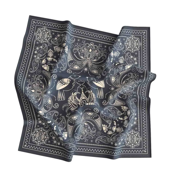Midnight Paisley Royale Scarf