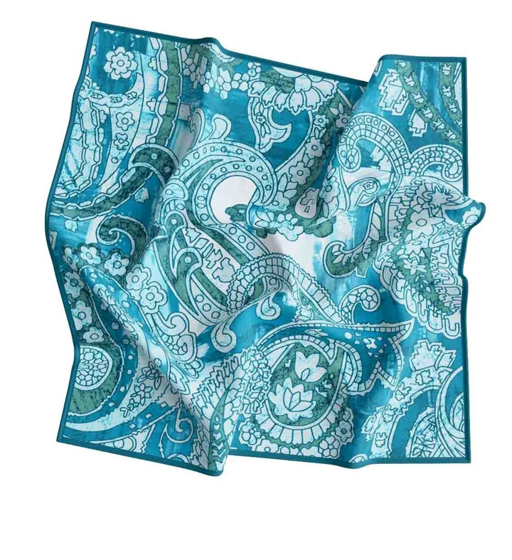 Ocean Paisley Drift Scarf