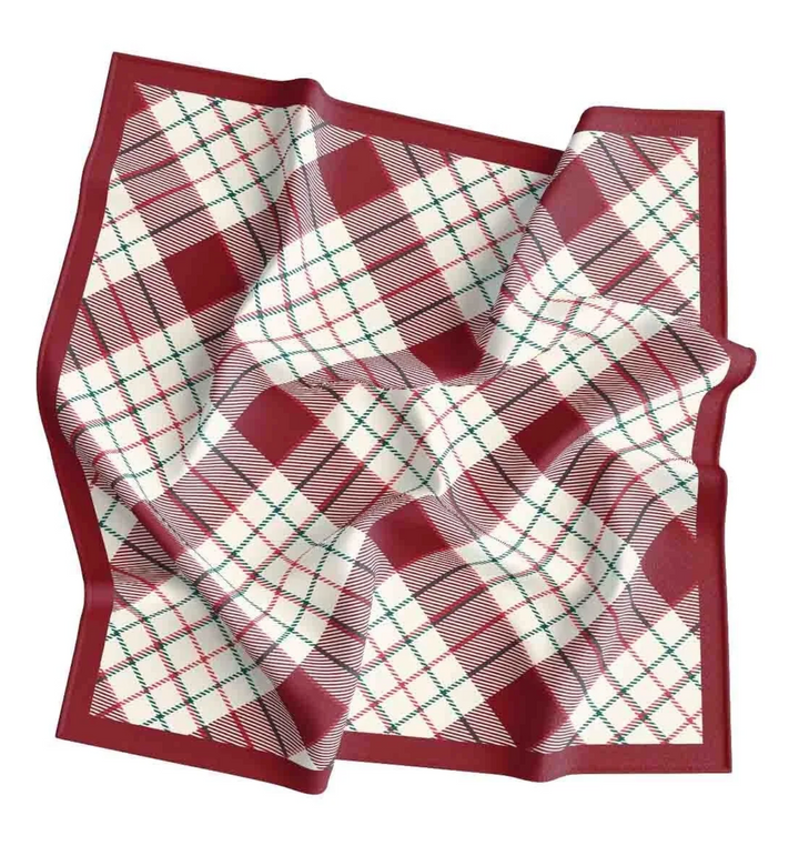 Crimson Check Classic Scarf